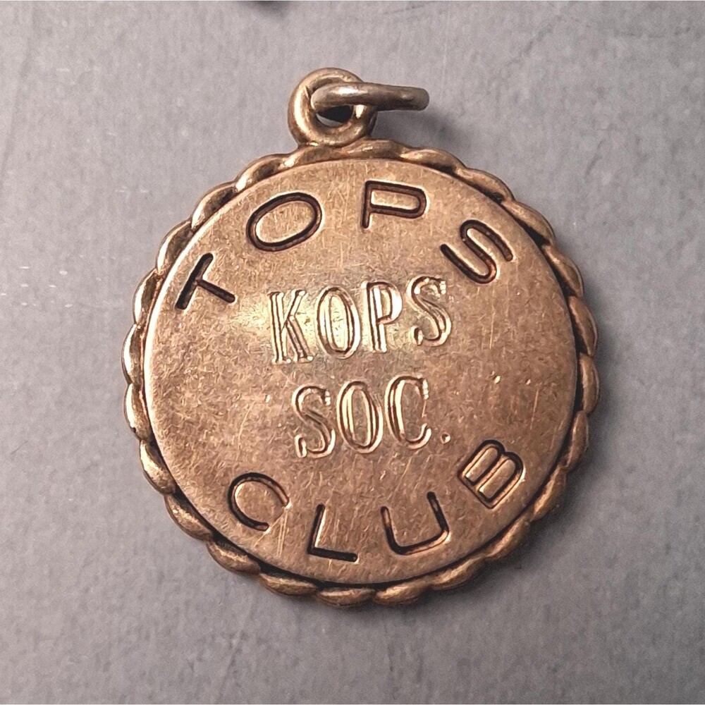 Sterling TOPS KOPS Charm 10th Anniversary